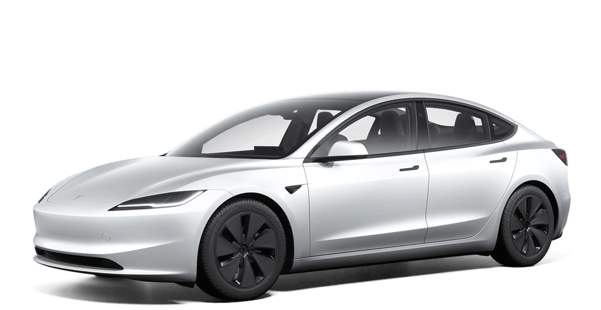 Berline blanche vue de trois quarts avant, visuel de la catégorie Électriques