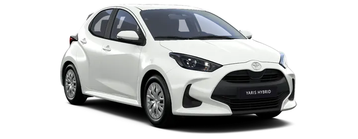 Voiture blanche vue de trois quarts avant, visuel de la catégorie Hybrides